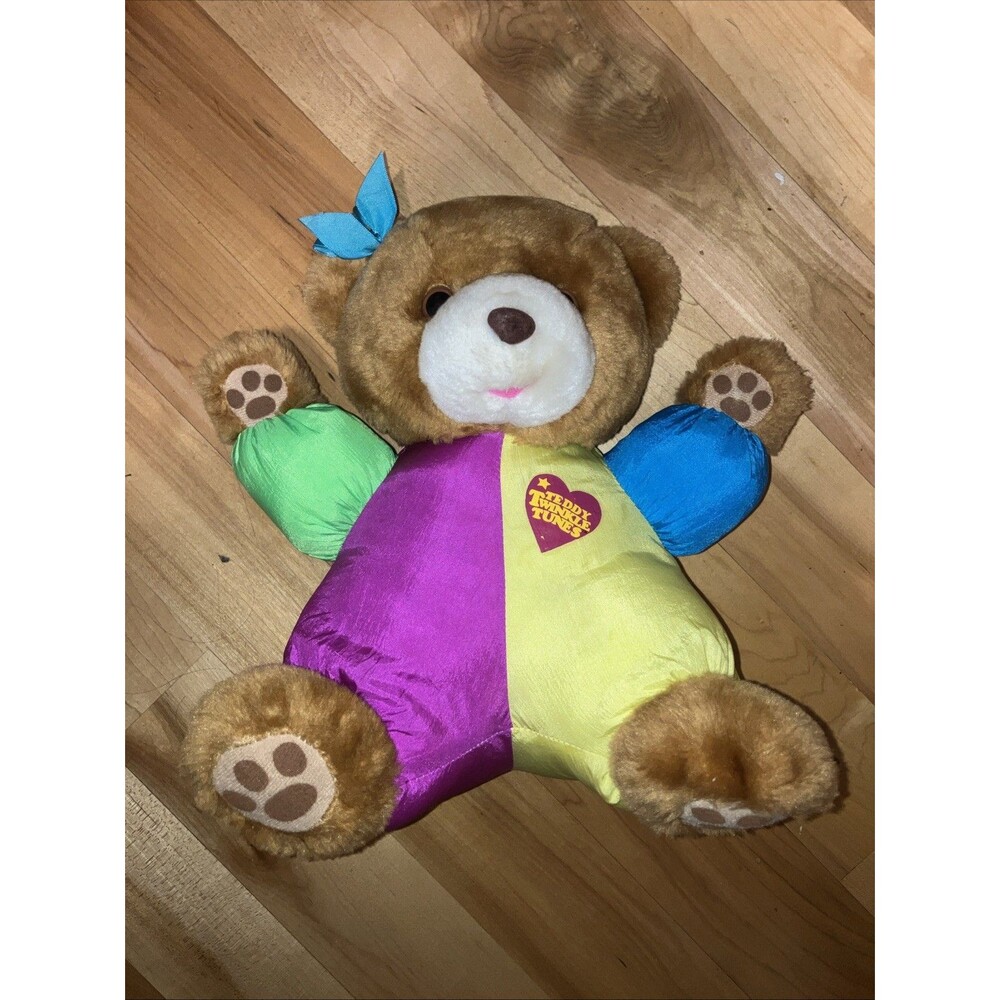 Child Guidance 1996 Teddy Twinkle Tunes Bear Light Up Plush  Toy Vintage Works